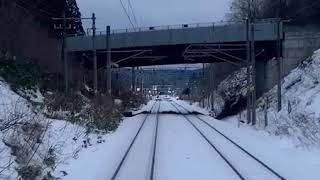 【青い森鉄道線・大湊線】快速しもきた 青森発大湊行き 野辺地入線【前面展望】