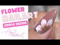 Simple flower nail art designs tutorial by ami nailart