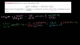 097 Another Stoichiometry Example in a Solution