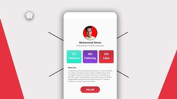 Modern Profile UI Design in Android Studio 2020 Part 2 || Profile Screen Design in Android Studio