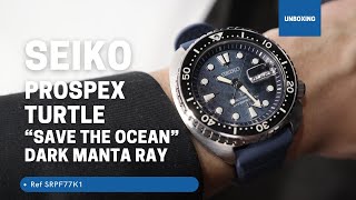 SEIKO Prospex Turtle “Save the Ocean” Dark Manta Ray Special Edition  SRPF77K1 - YouTube