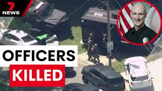 Four police gunned down in horror mass shooting in the US | 7 News Australia