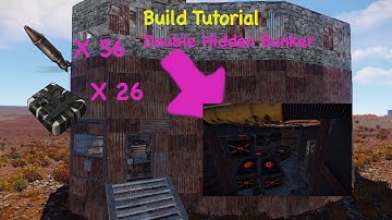 Rust Base Design 4-10 man Build Tutorial/56 rockets/Double Stability Bunker