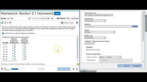 [2.1.19] Constructing a relative frequency distribution from a frequency counts table in StatCrunch
