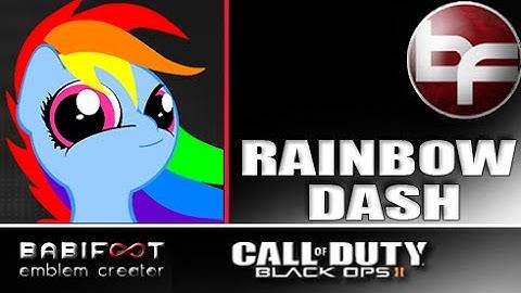 COD Black Ops 2 Emblem Tutorial - Rainbow Dash