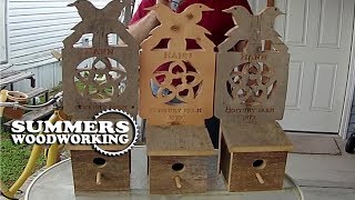 A friend of mine wanted 3 birdhouses made like the one he took a photo of from the wood that is over a 144 years old from an old 