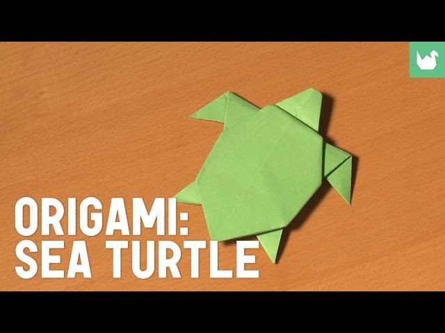 Learn how to make origami easily: The sea Turtle class=
