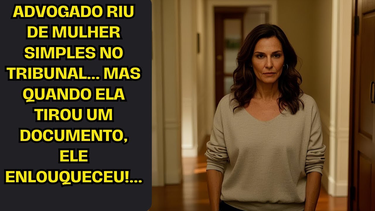 Advogado riu de mulher simples no tribunal... Mas quando ela tirou um documento, ele enlouqueceu!...