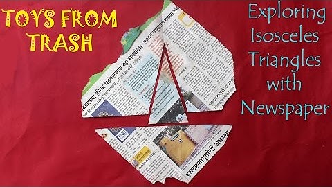 Exploring Isosceles Triangles | English | 3 different ways with newspaper