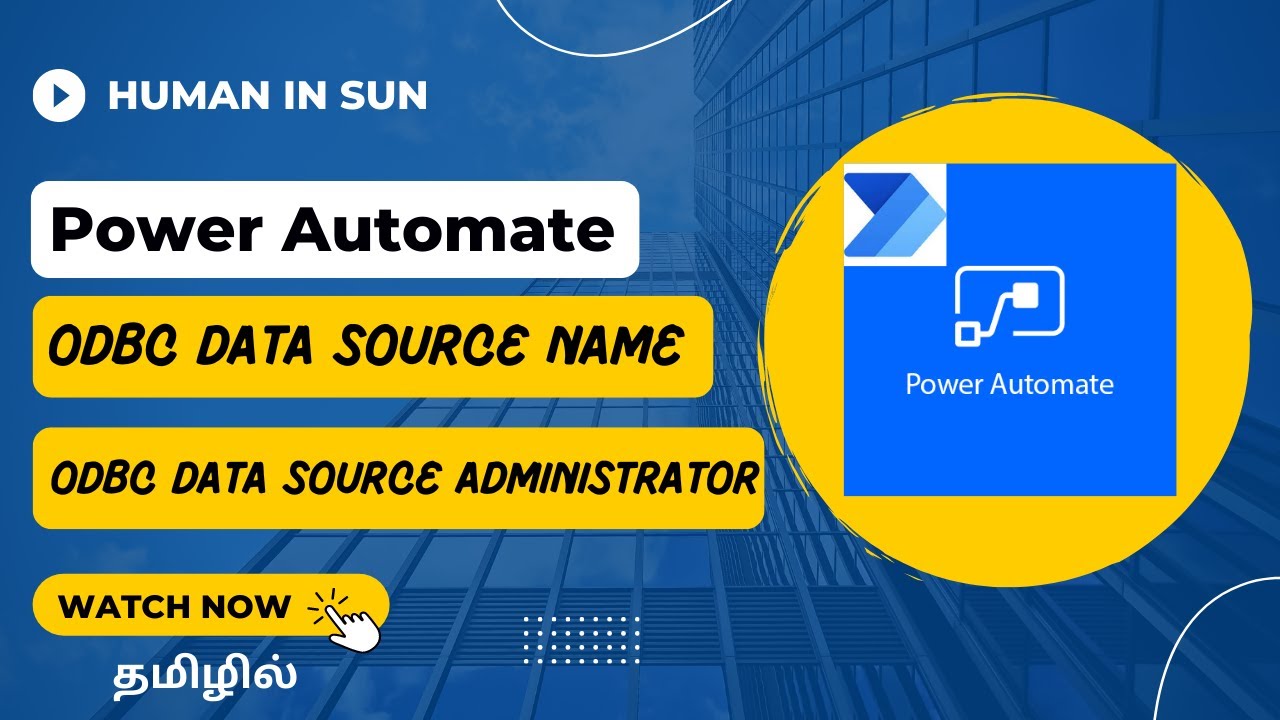 Odbc data source administrator and data source name power automate