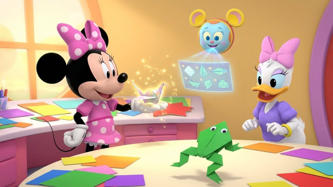 Mickey Mouse Clubhouse: Minnie’s Origami Workshop 🌸 | Learn 2D & 3D Shapes & Spatial Awareness