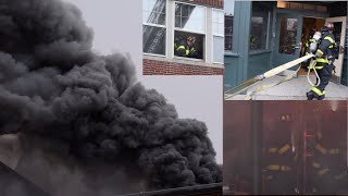 [HEAVY SMOKE] Watch as Lines are Stretched onto Harvard Square Ductwork Blaze   Rekindle (Dec 2019)