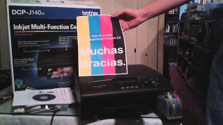 Brother DCP-J140W + Sistema de tinta continua - YouTube
