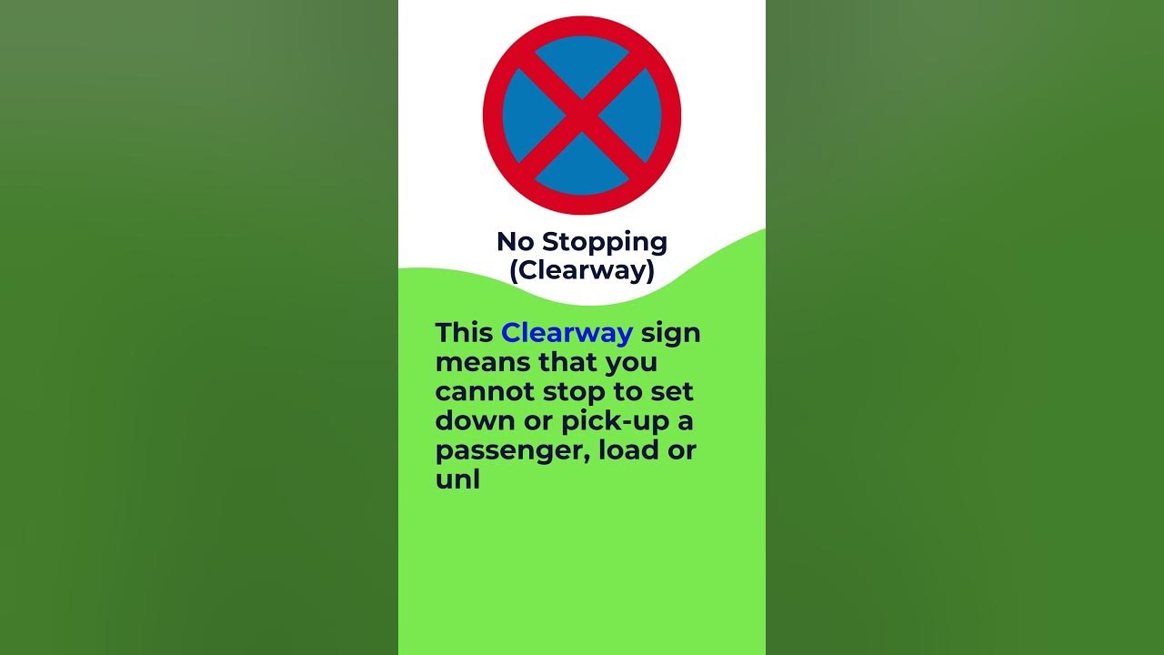 No stopping clearway traffic road sign youtube