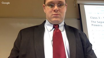 ConLaw Class 3 - 1/19/17  The Separation of Powers