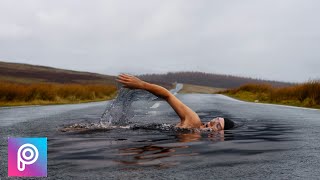 PicsArt Tutorial | Swimming in Road PicsArt Photo Manipulation | PicsArtGuru Edit screenshot 5