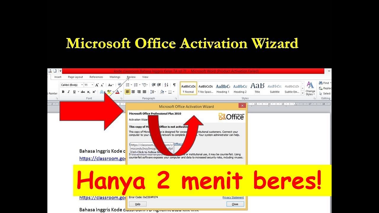 cara mengatasi microsoft activation failed microsoft word excel