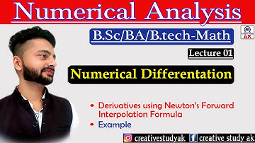 Lec 01 | Numerical Differentiation | Derivative using Newton