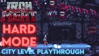 I have to fight a building?! Iron Meat's City level on Hard! #indiegame #contra #gaming #games