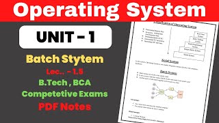 L-1.5: Classification of Operating System || Batch System | Operating System Full Course