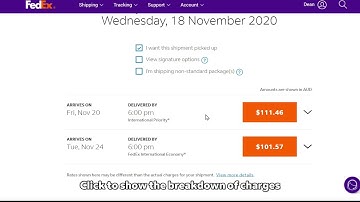 How to obtain rates and transit times on fedex.com