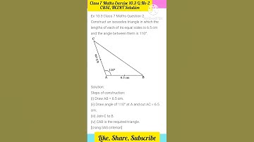 # Class 7 Maths Exercise 10.3 Q.No-2 About Geometry Construction CBSE NCERT Solution .