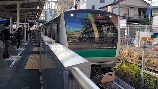 JR東日本埼京線E233系ハエ119編成各駅停車新宿行き西谷駅到着(2023/4/10)