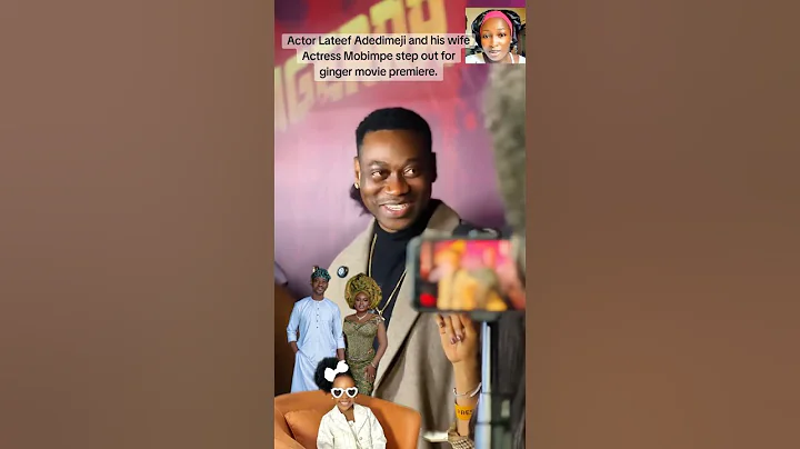 Moment Actor Lateef Adedimeji and his wife Actress Mobimpe step out for ginger movie premiere