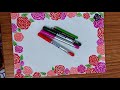Border Design For Project |Beautiful Border Design 3/100| Drawing Art | বর্ডার ডিজাইন | Purabi N art