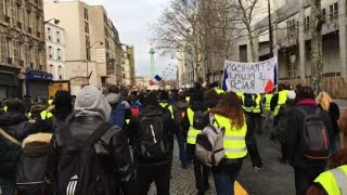 "Gilets jaunes": à Paris, manifestation entre Bercy et Bastille