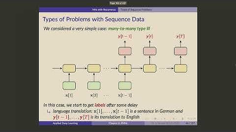UofT DL Course - Lecture 46: Different Sequence Problems