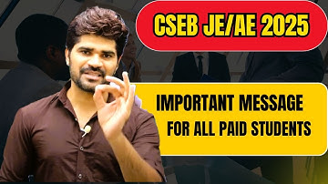 Important Message For CSEB JE AE Aspiratns 2026 | CSEB JE #lokeshsir #cseb #cspdcl #csebje