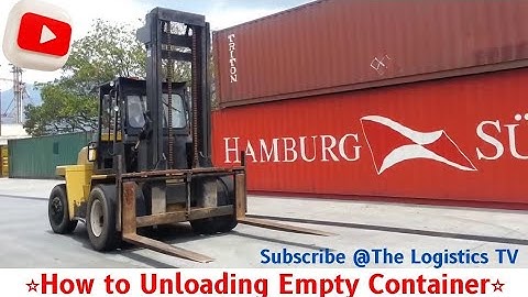 How to Unloading Empty Shipping Container by Forklift Machine @TheLogisticsTV #tricks #machine