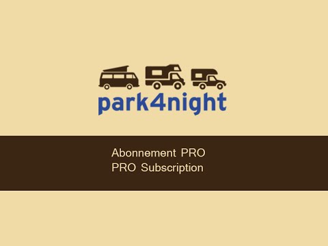 Abonnement PRO park4night fr/en