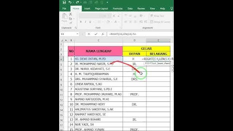 Cara Mudah Memisahkan Nama Dengan Gelar Belakang di Excel #exceltutorial #exceltips #shorts