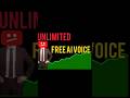 Unlimited Free ai voice generated ?