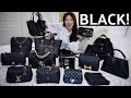 EVERYTHING BLACK🖤!  MOST TO LEAST USED / FAV BAG COLLECTION with MINI REVIEW | CHARIS ❤️