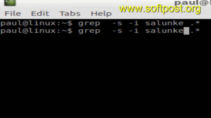 How to search pattern in hidden files in Linux