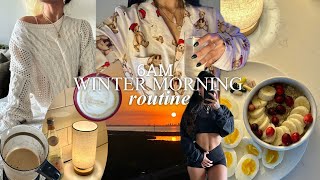 WAKING UP AT 6AM ~ Winter morning routine | cozy & productive, fitness routine | VLOGMAS