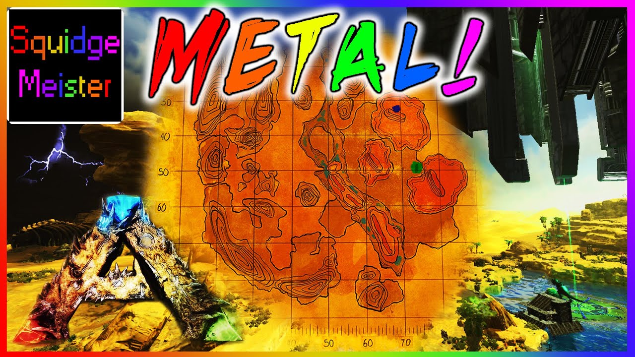 Ark Scorched Earth Metal Cluster Near Green Obelisk Mining Base Youtube