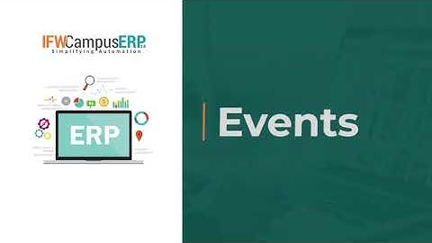 Events Module Tutorial in English | IFW Campus ERP 2.0 for School, College, University