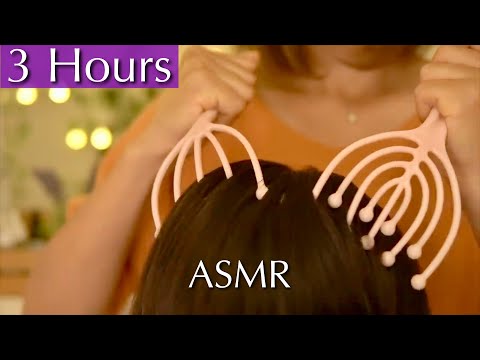 3 Hours ASMR Insomnia Scalp Treatment 💆‍♀️😪 | No Talking