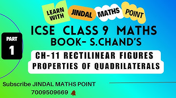 ICSE Class 9 Ch-11 Rectilinear Figures From S. Chand