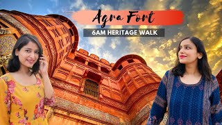 Agra Fort - We woke up at 5 am to watch SUNRISE at Red Fort | UNESCO WORLD HERITAGE SITE in INDIA