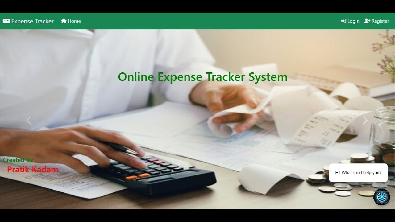 My Online Expense Tracker Project | Using Java | Live ChatBot | With ...
