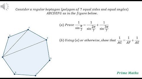 Problem from Indian Statistical Institute (2010-B.Math)-Regular Heptagon