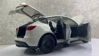 Tesla Model Y 2023 Unboxing Realistic Diecast Toy Car Mini Tesla Review Путин Умер