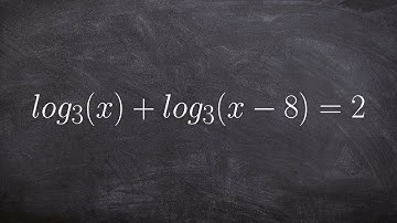 Pre-Calculus - Solving a logarithmic equation by using factoring log3(x) + log3(x-8) = 2