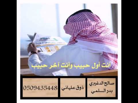 شيلة أنت أول حبيب أداء صالح الدغيري بدر السلمي