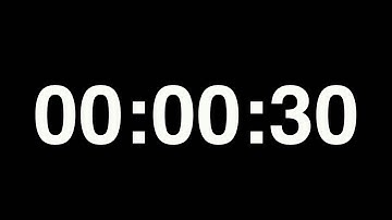 30-second Countdown Timer with Alarm | Red & White Flashing Final 30 Seconds | Boost Your Focus!